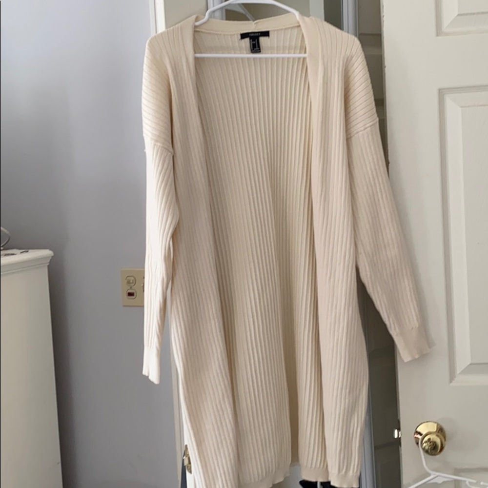 Long cream colored sweater